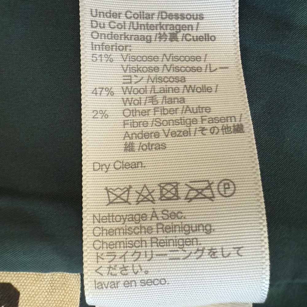 Madewell The Brushed Oversized Dorset Blazer Green Wool Jacket Plus Size 1X - Picture 7 of 10